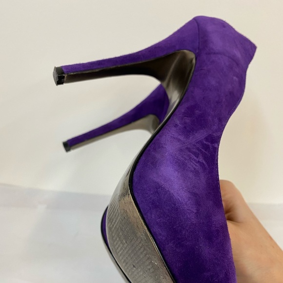 Steve Madden Vivvaa Purple Suede Heels - Picture 8 of 9